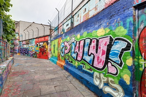 La ruelle aux graffitis - Werregarenstraat 01