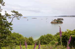 47 - Vue sur l'île Louët et le château du Taureau - Carantec - Finistère